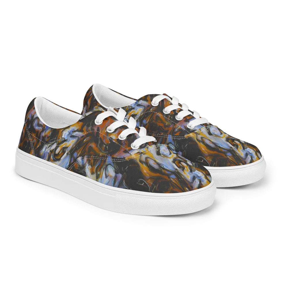 Ember Eclipse on Men's Lace-Up Canvas Shoes — Right Front