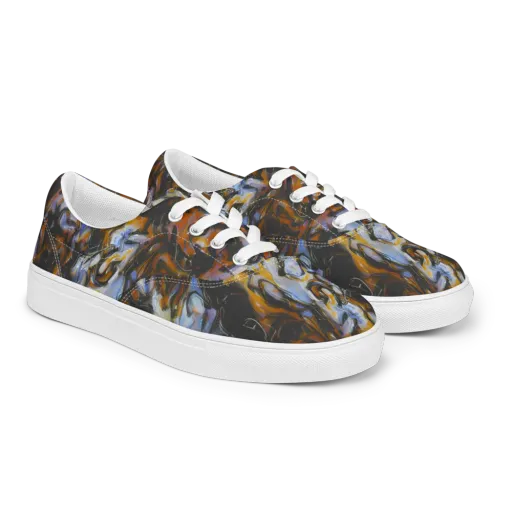 Ember Eclipse on a Men's Lace-Up Canvas Shoes