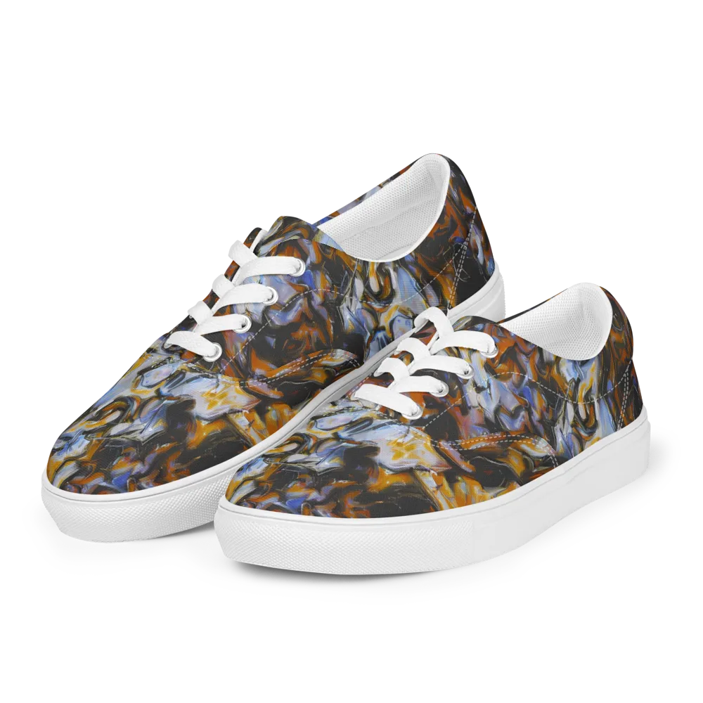 Ember Eclipse on Men's Lace-Up Canvas Shoes — Left Front