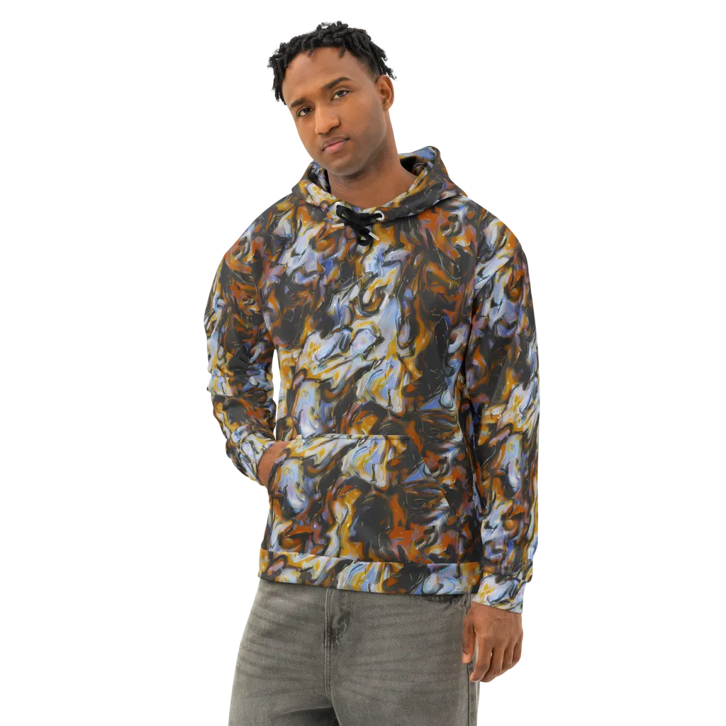 Ember Eclipse on Cotton Hoodie — Left Front