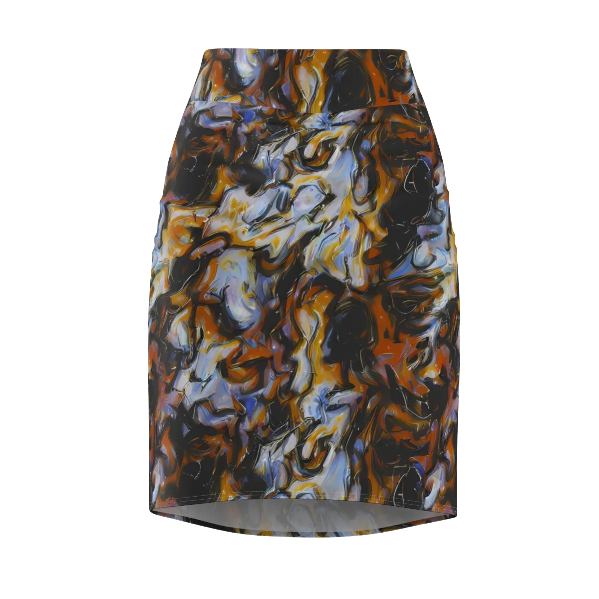 Ember Eclipse on Pencil Skirt — Front