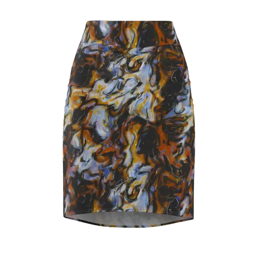 Ember Eclipse on a Pencil Skirt