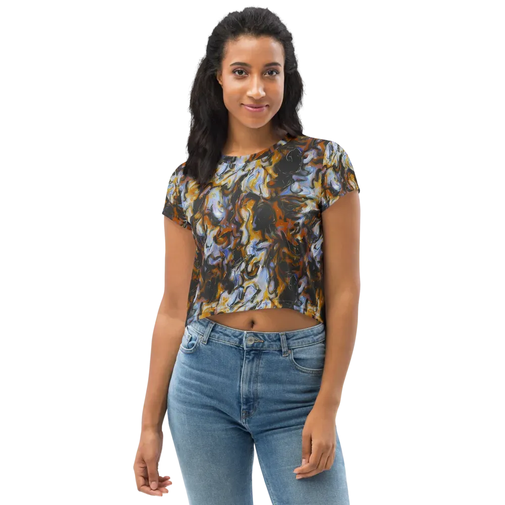 Ember Eclipse on Crop Tee — Front