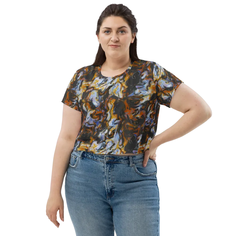 Ember Eclipse on Crop Tee — Front