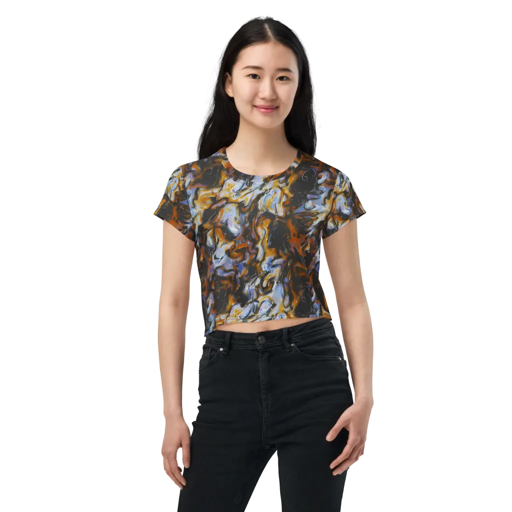 Ember Eclipse on Crop Tee — Front
