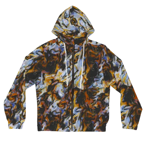 Ember Eclipse on a Women's Full-Zip Hoodie