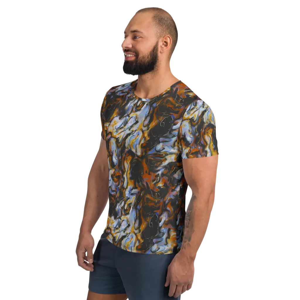 Ember Eclipse on Men's Athletic T-Shirt — Left