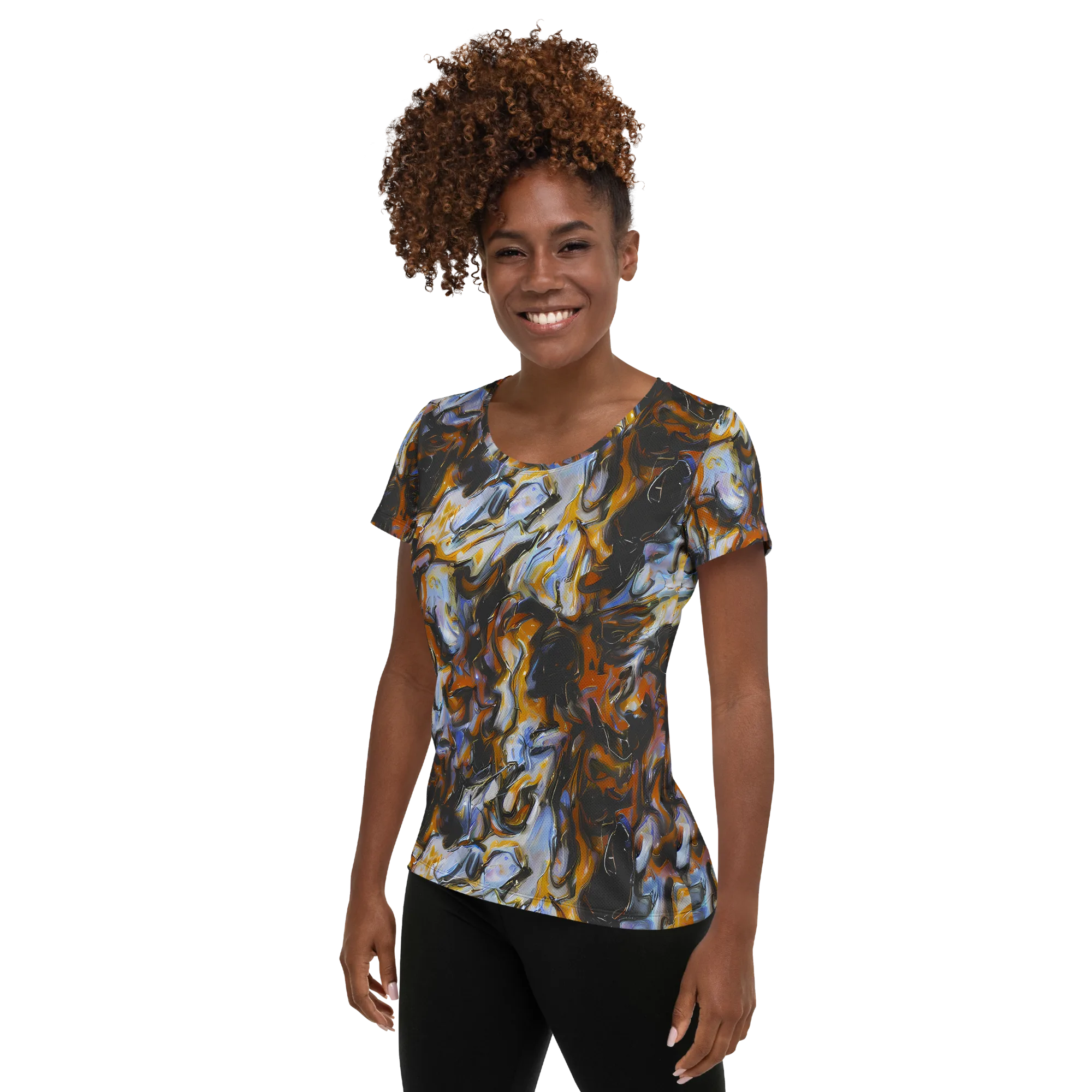 Ember Eclipse on Women's Athletic T-Shirt — Left