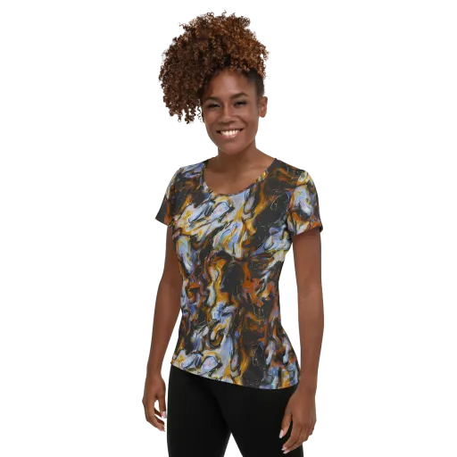 Ember Eclipse on a Women's Athletic T-Shirt