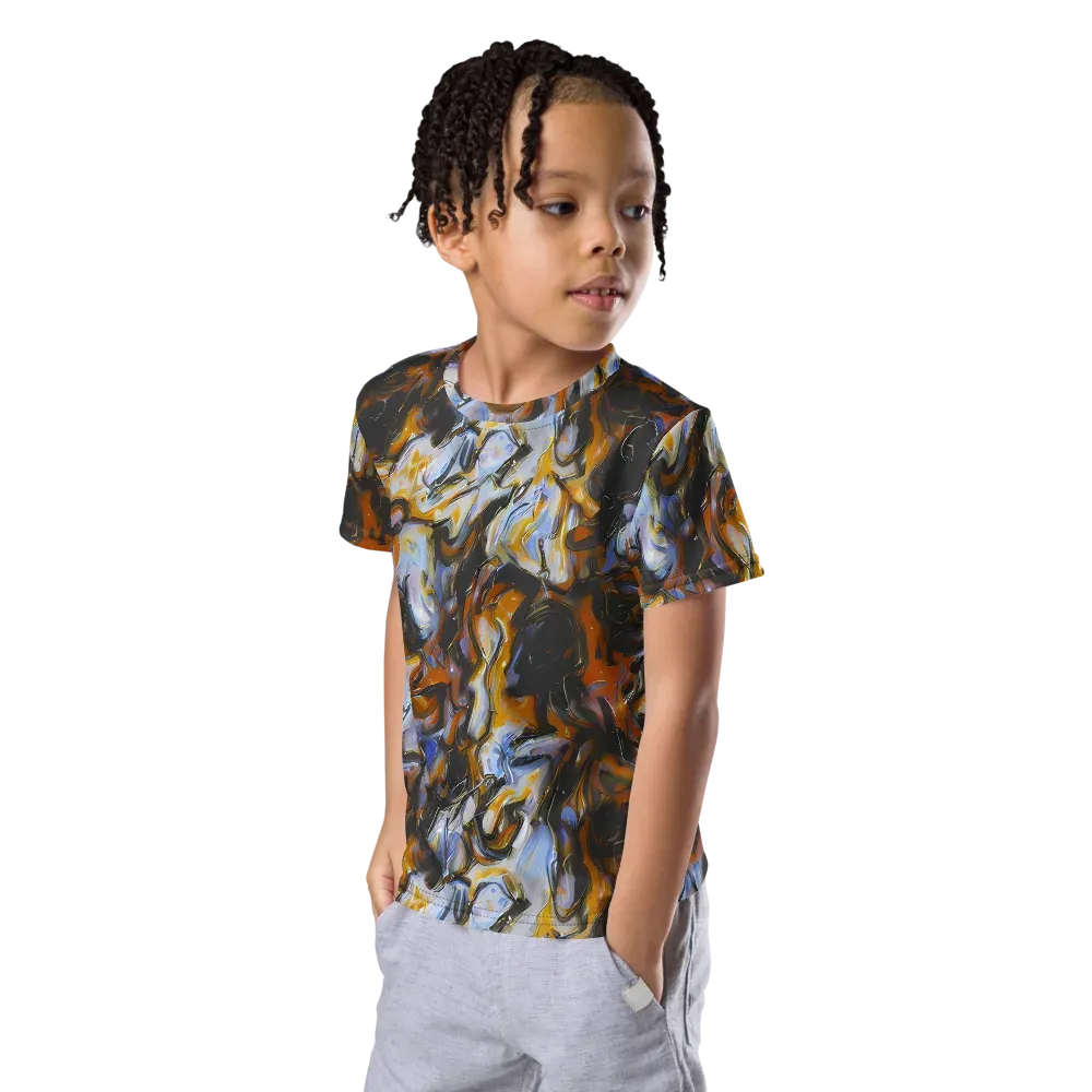 Ember Eclipse on Kids Crew Neck T-Shirt — Left Front
