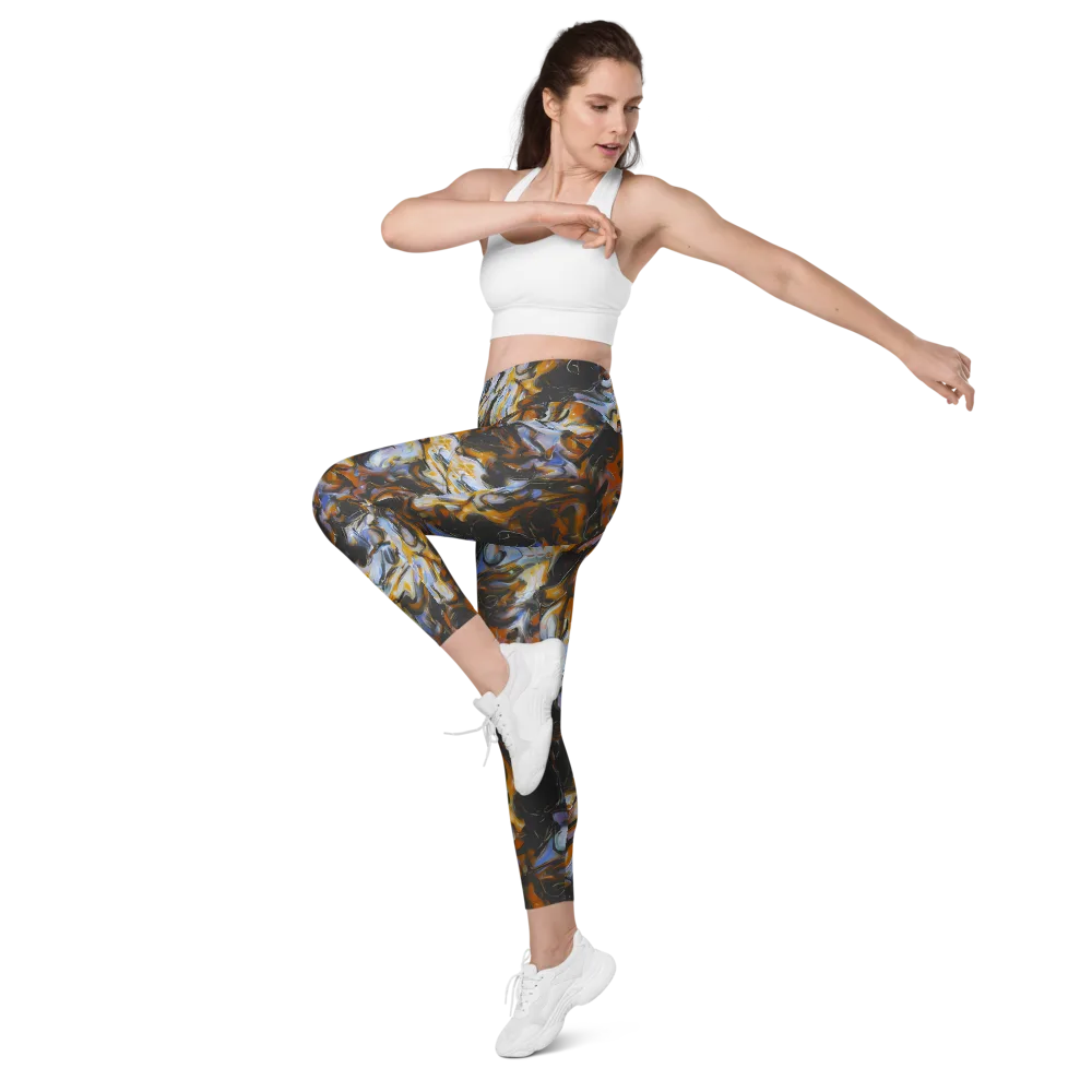 Ember Eclipse on Leggings with Pockets — Left Front