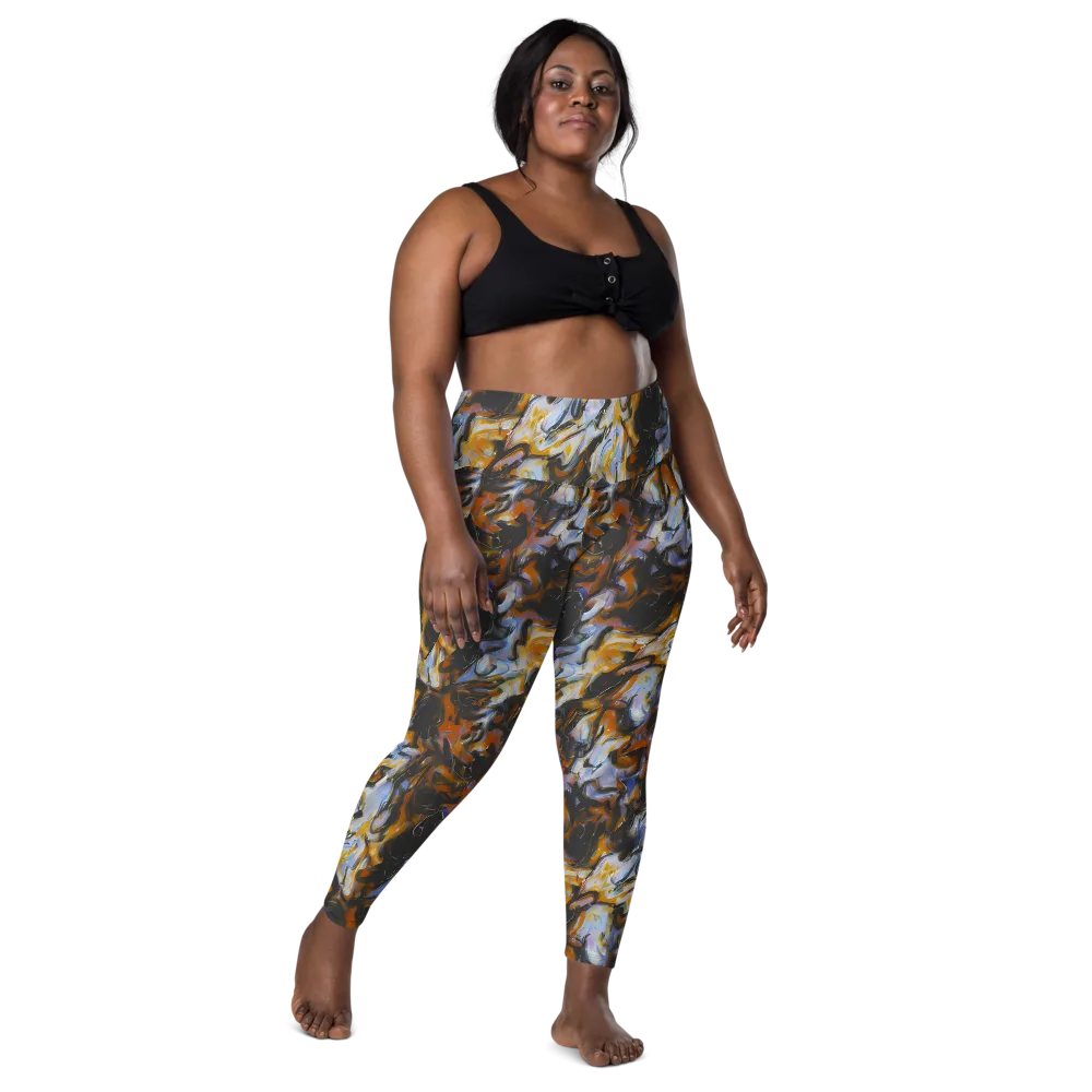 Ember Eclipse on Leggings with Pockets — Front