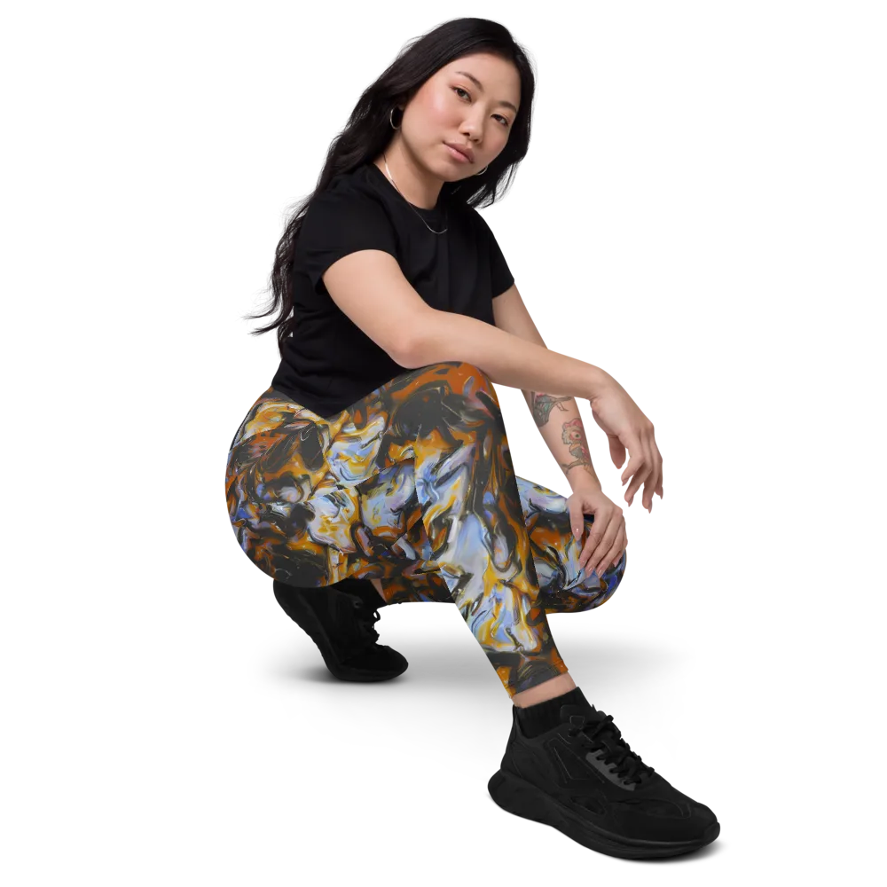 Ember Eclipse on Leggings with Pockets — Right Front