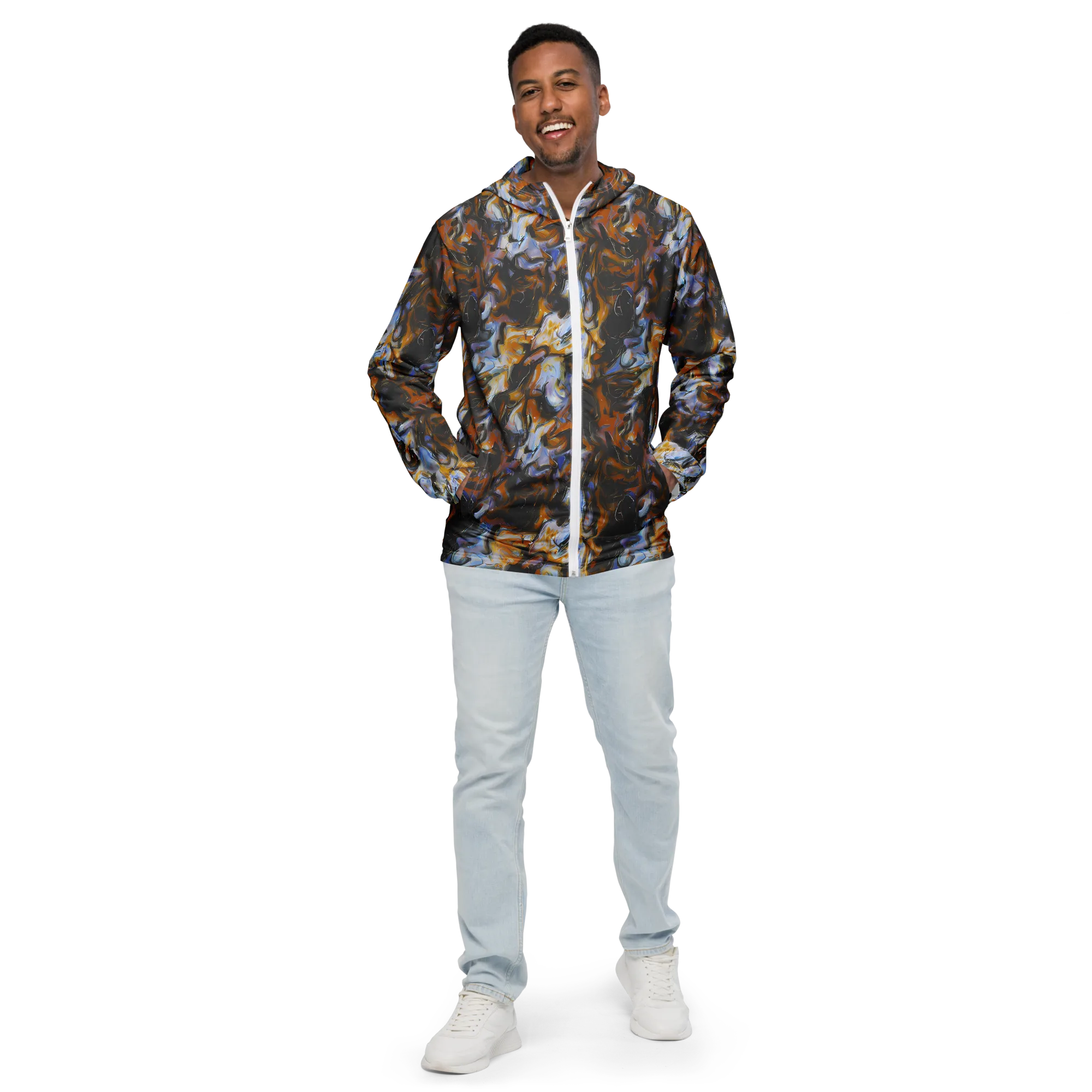 Ember Eclipse on Men's Windbreaker — Front