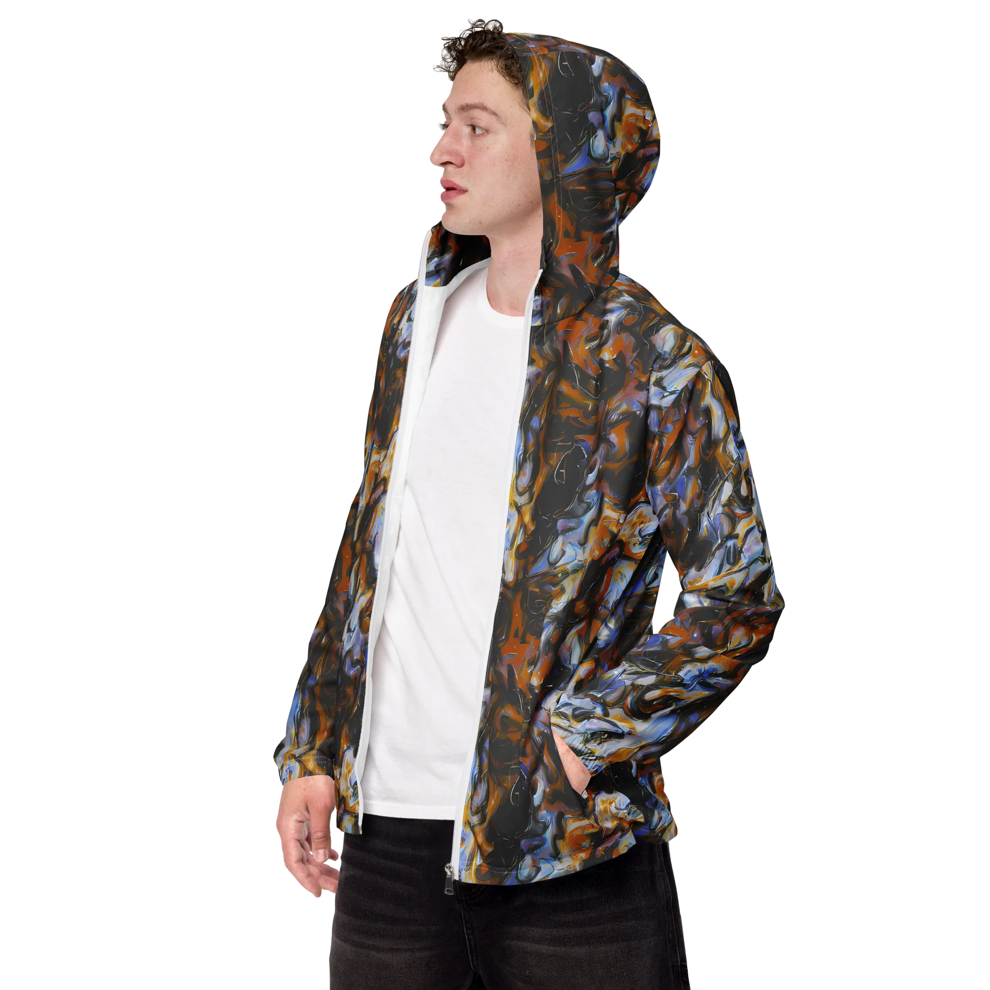 Ember Eclipse on Men's Windbreaker — Left Front
