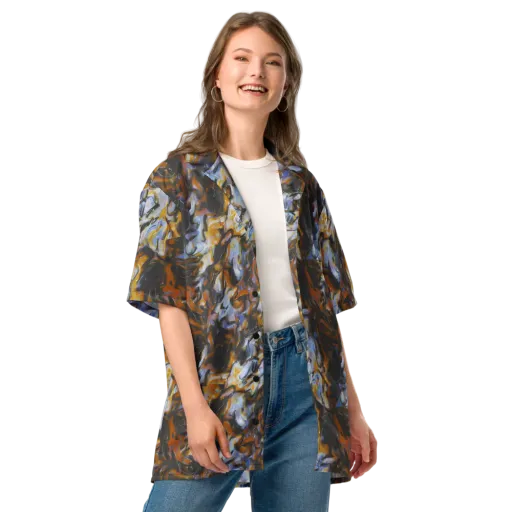 Ember Eclipse on a Button Shirt
