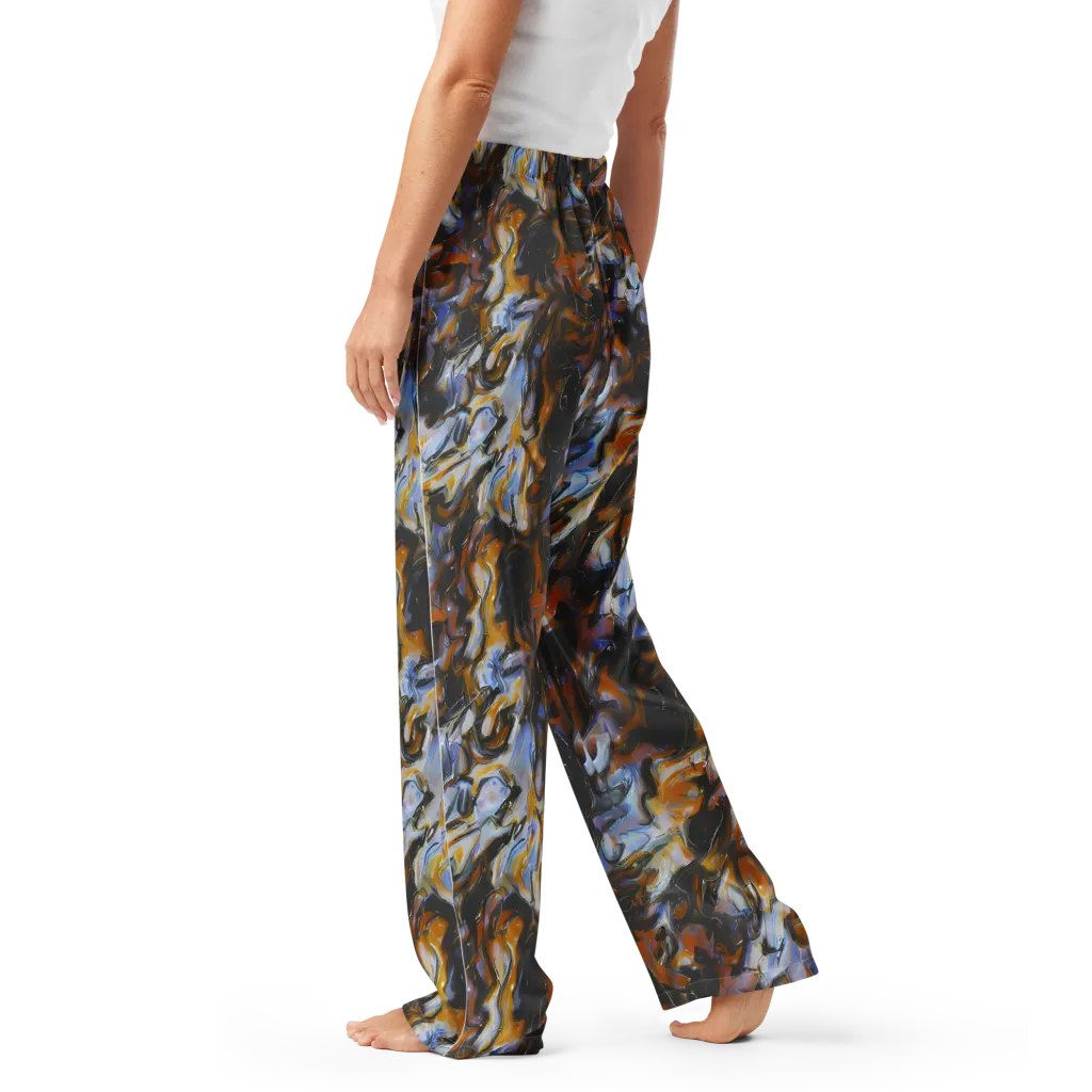 Ember Eclipse on Women's Pajama Pants — Left