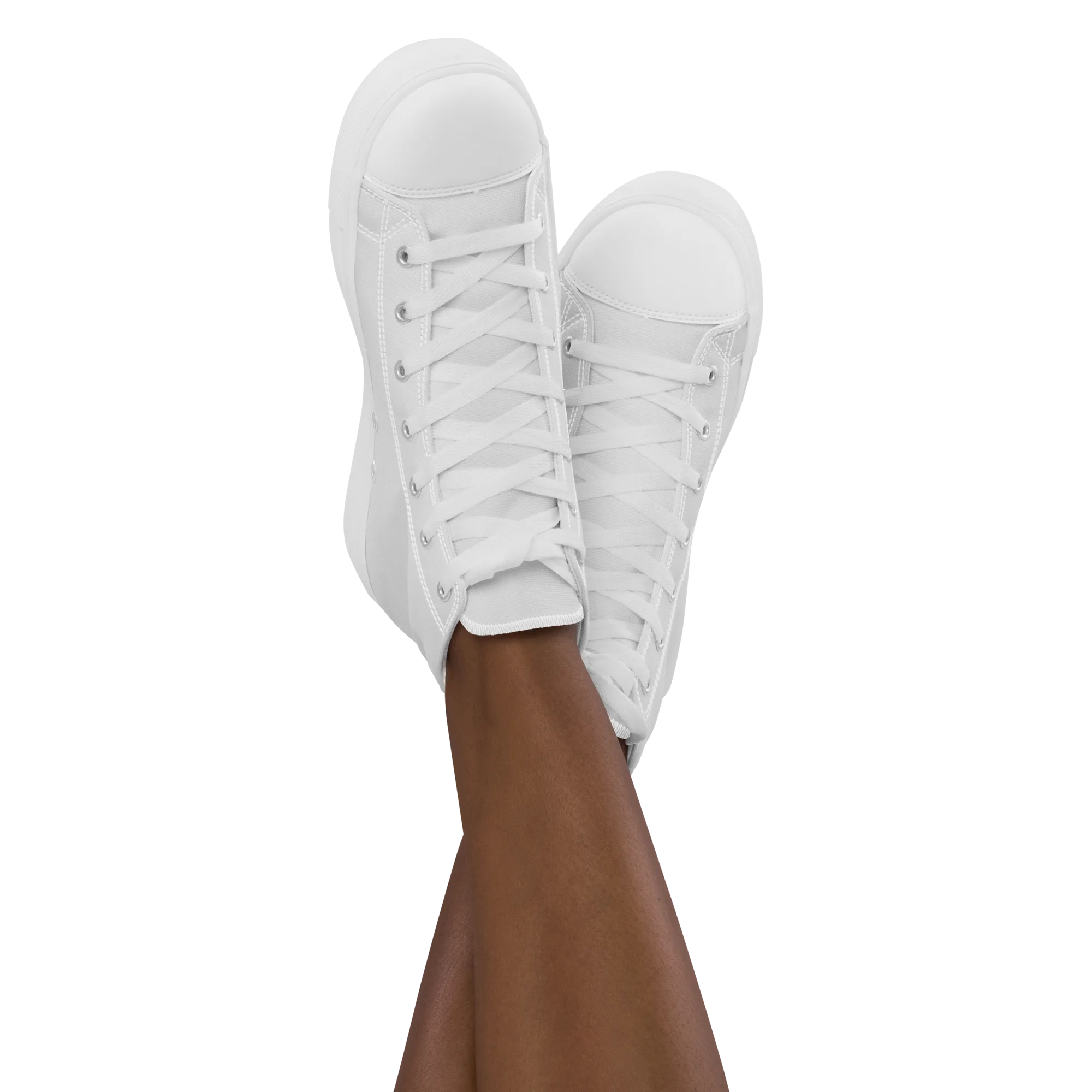 Chromatic Construct on Women's High Top Canvas Shoes — Garment