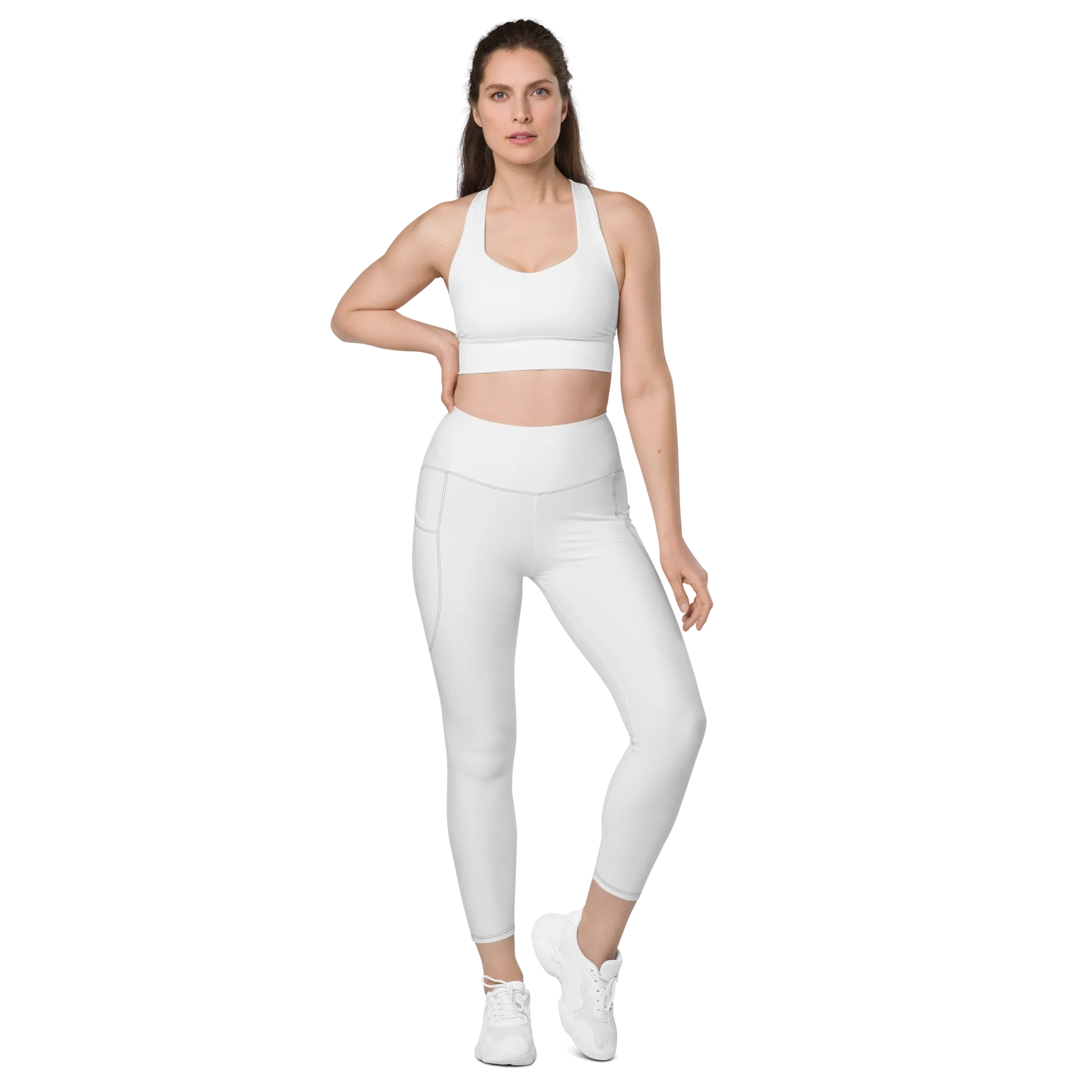 Cobalt Arabesque on Leggings with Pockets — Garment