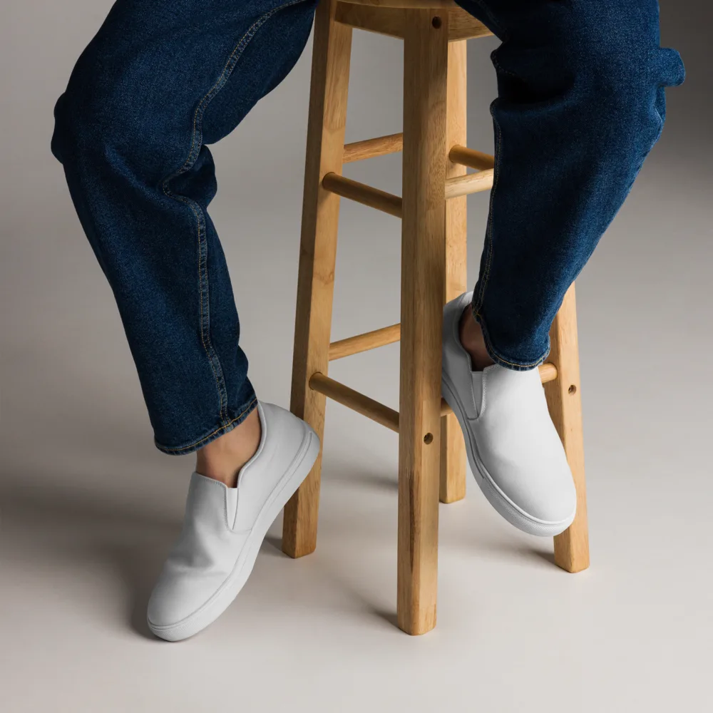 Canine Current on Men's Slip-On Canvas Shoes — Garment