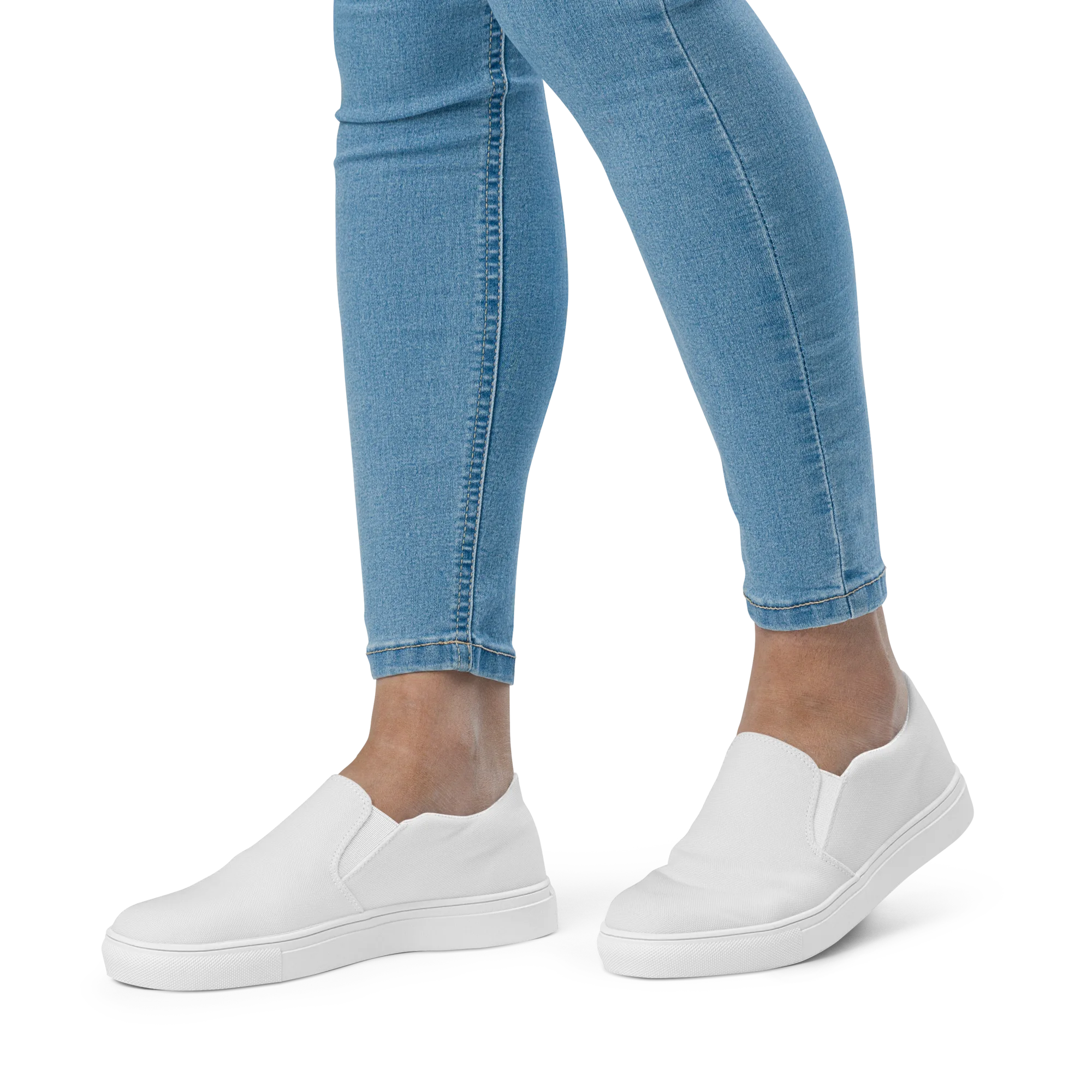 Carmine Circuit on Women's Slip-On Canvas Shoes — Garment