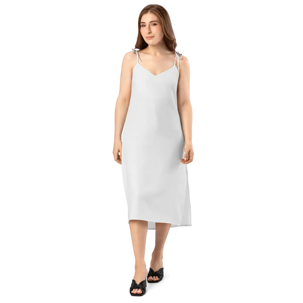 Cobalt Arabesque on Slip Dress — Garment