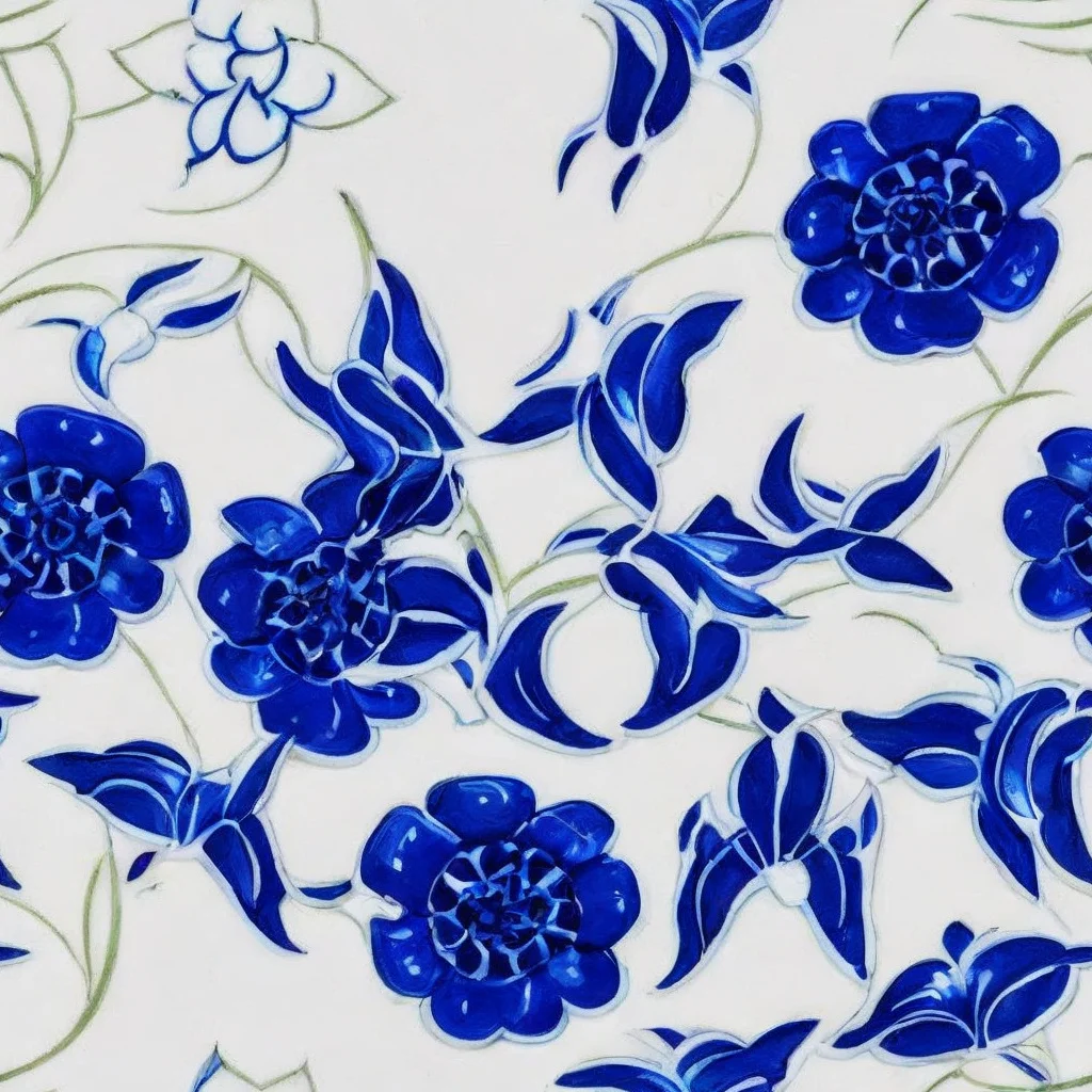 The Blue Delft Bloom pattern