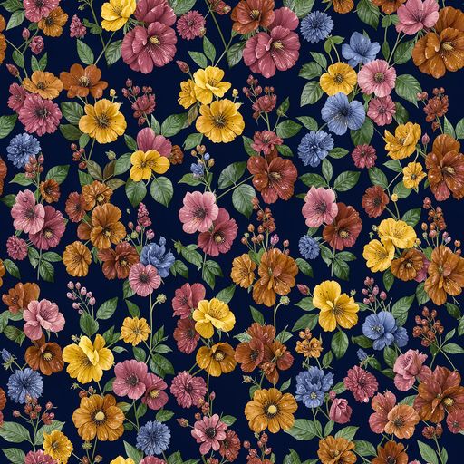 The Indigo Flower Market pattern