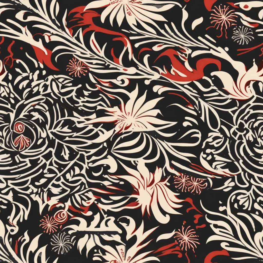 The Crimson Herbarium pattern