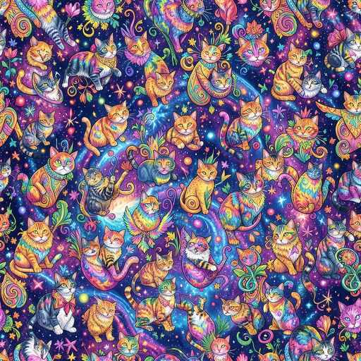The Cosmic Cat Carnival pattern