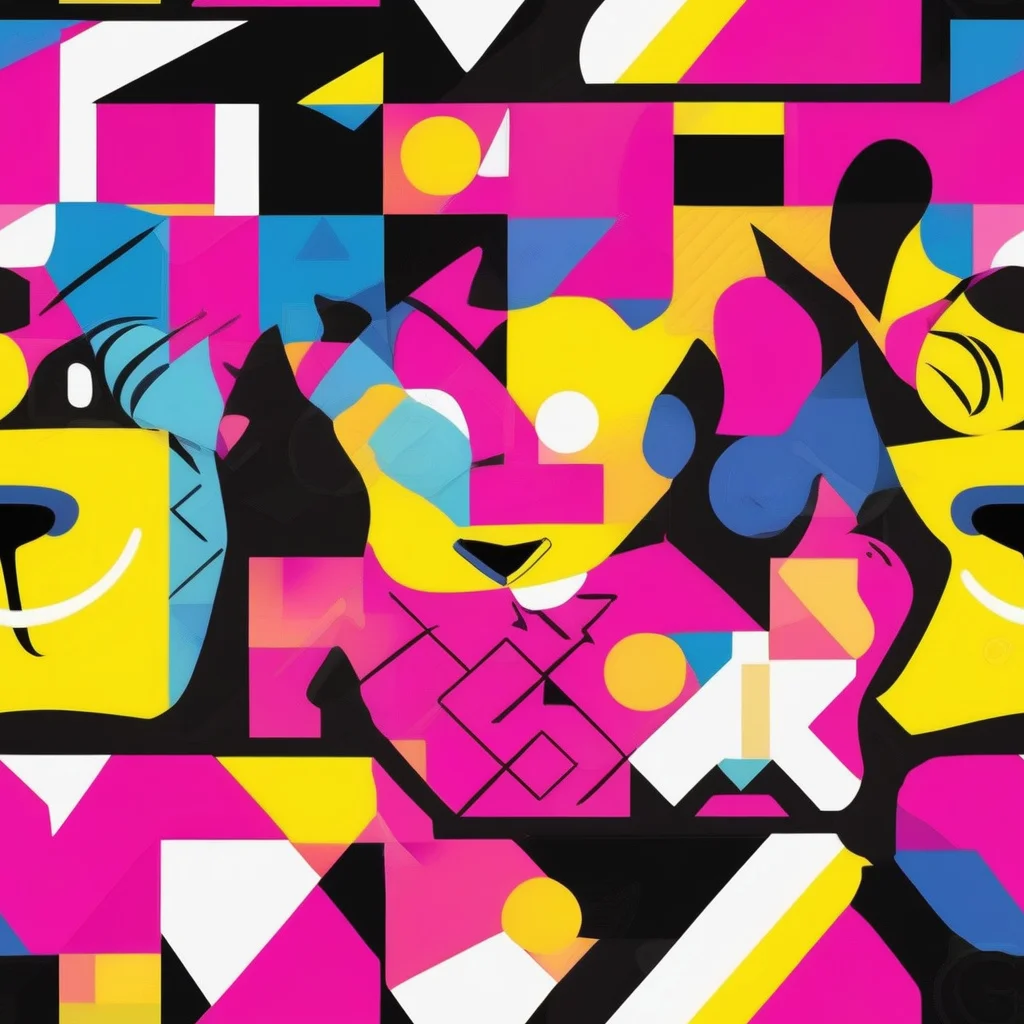 The Neon Mask Parade pattern