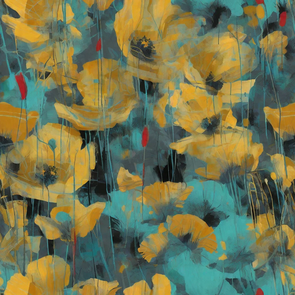 The Turquoise Poppy Drift pattern