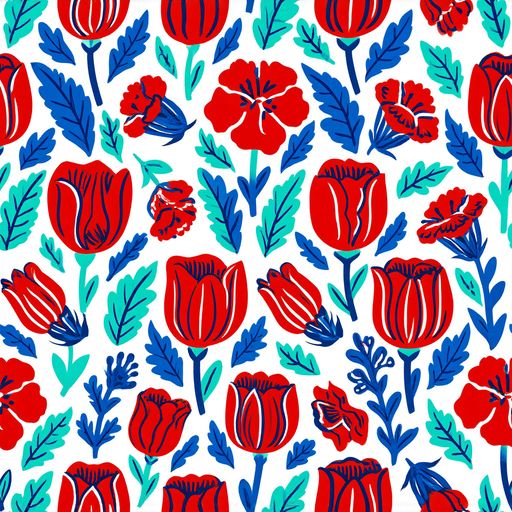 The Crimson Garden pattern