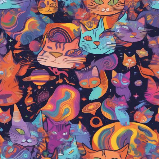 The Cosmic Cat Parade pattern