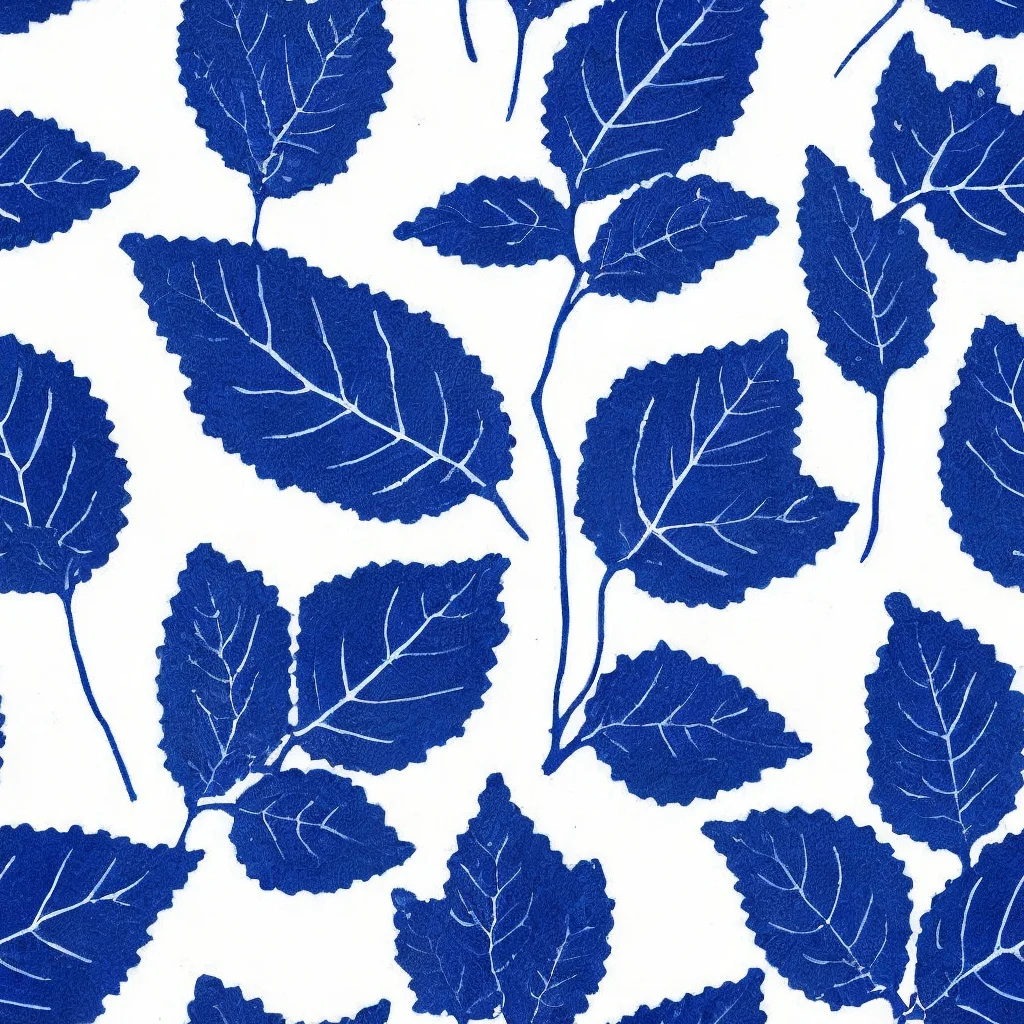 The Indigo Leaves pattern