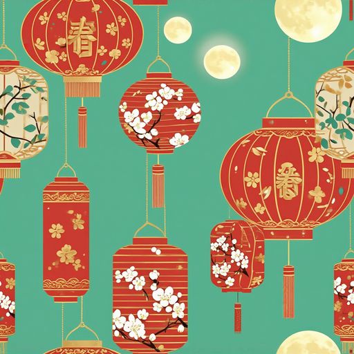 The Jade Lantern Night pattern