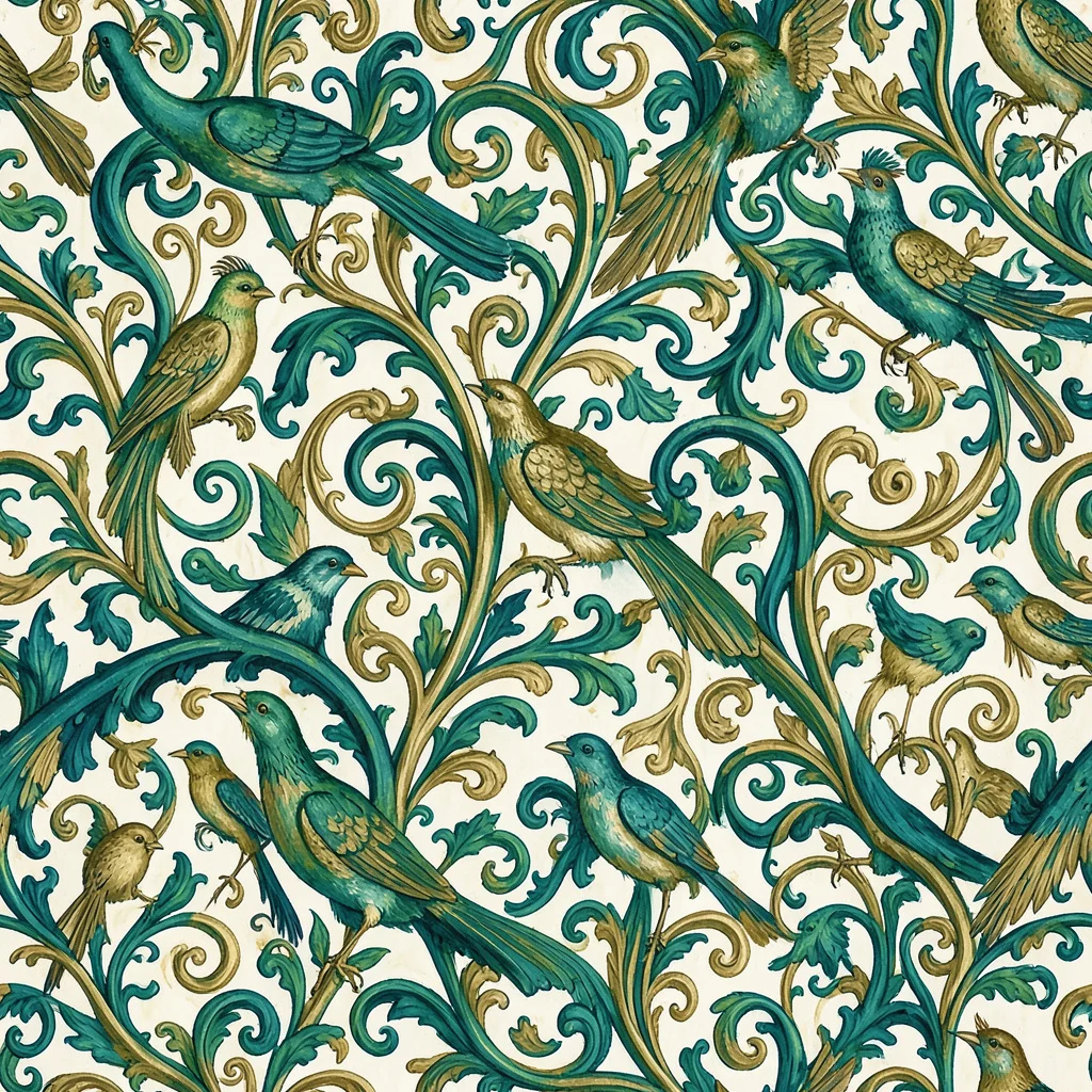 The Aviary Arabesque pattern