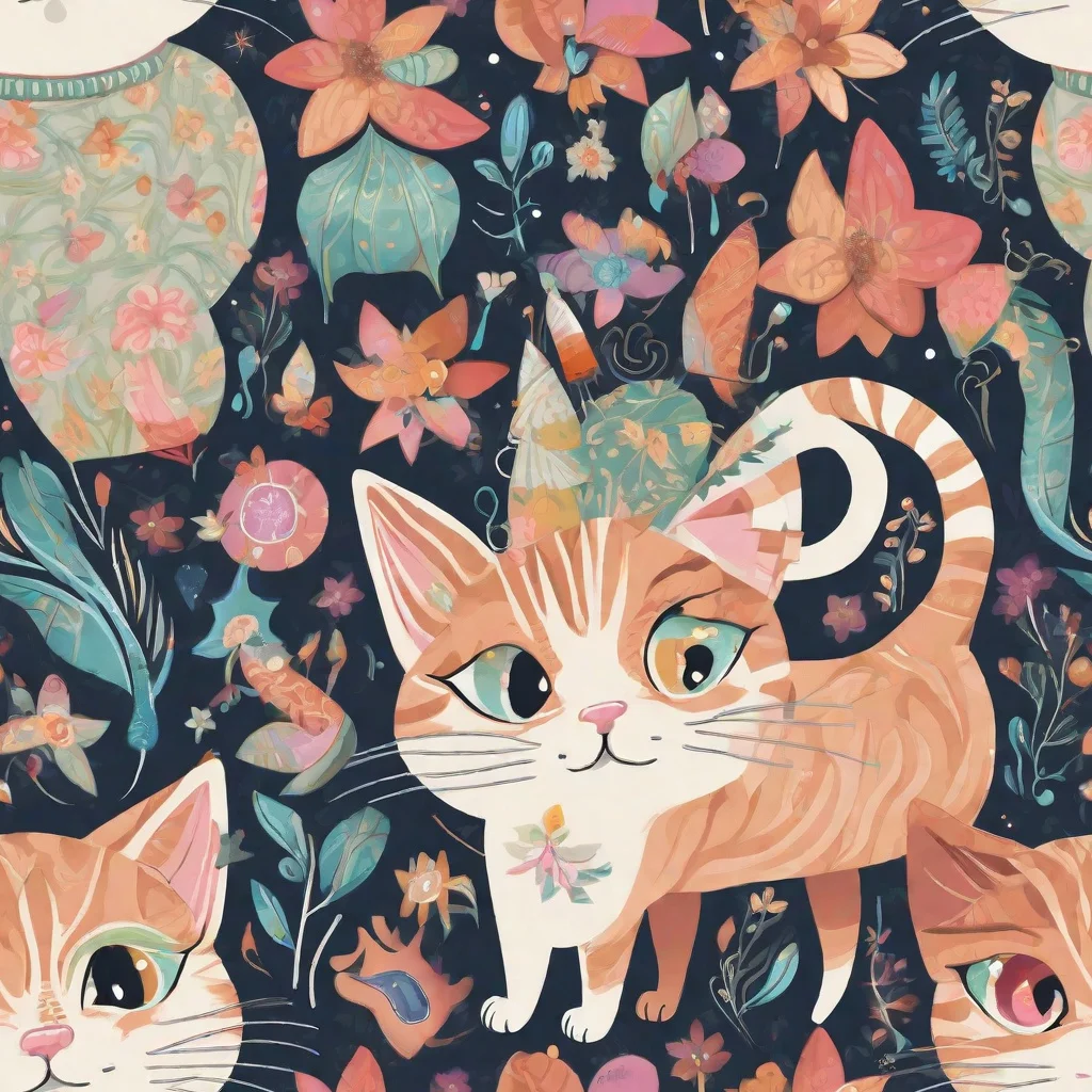 The Moonlit Cat Garden pattern