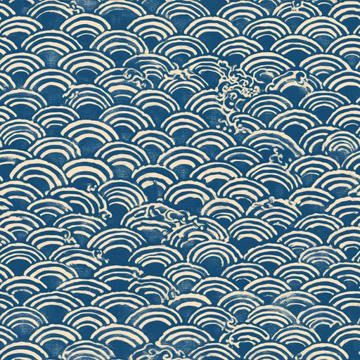 The Indigo Seigaiha pattern
