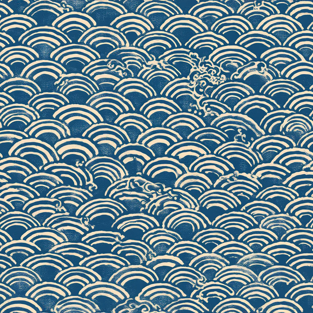 The Indigo Seigaiha pattern