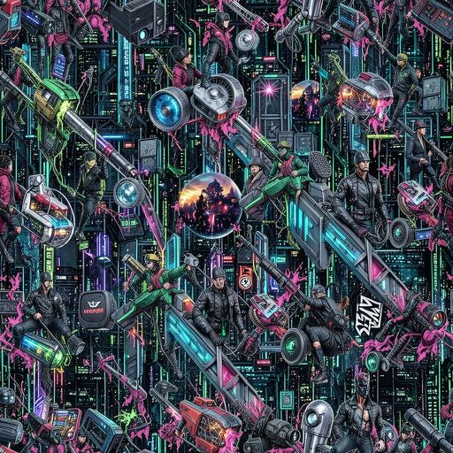 The Neon Ruin Circuit pattern