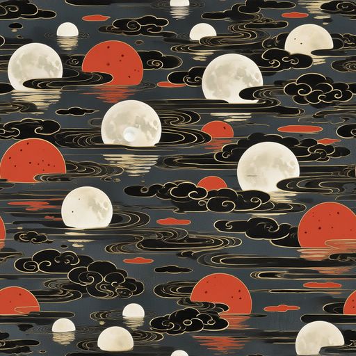 The Moonlit Koi Pond pattern