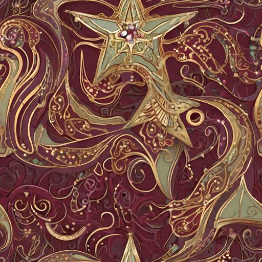 The Burgundy Astral pattern