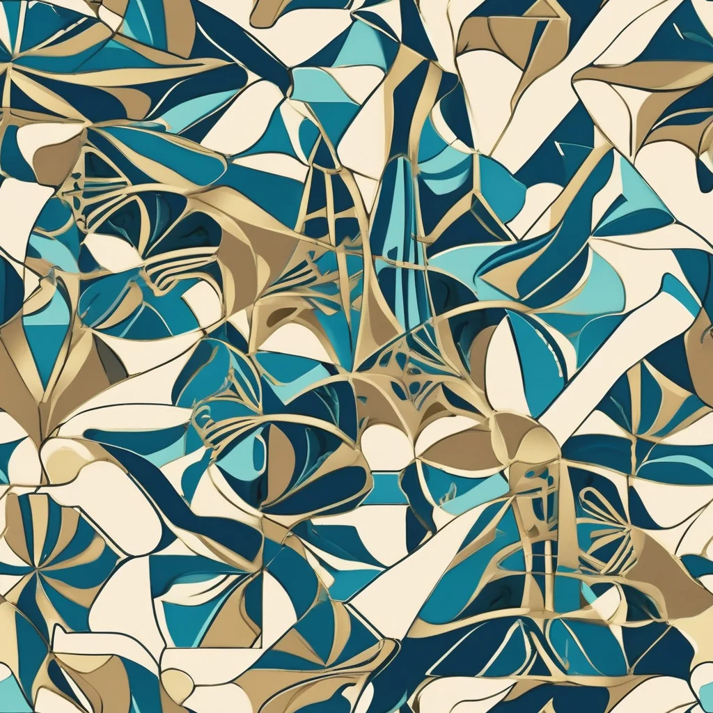 The Teal Deco Garden pattern