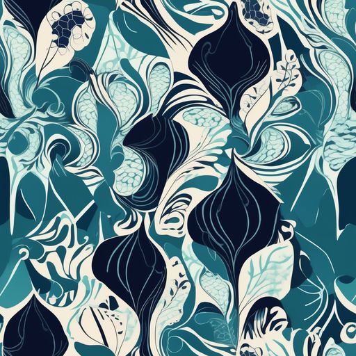 The Indigo Tidal Garden pattern