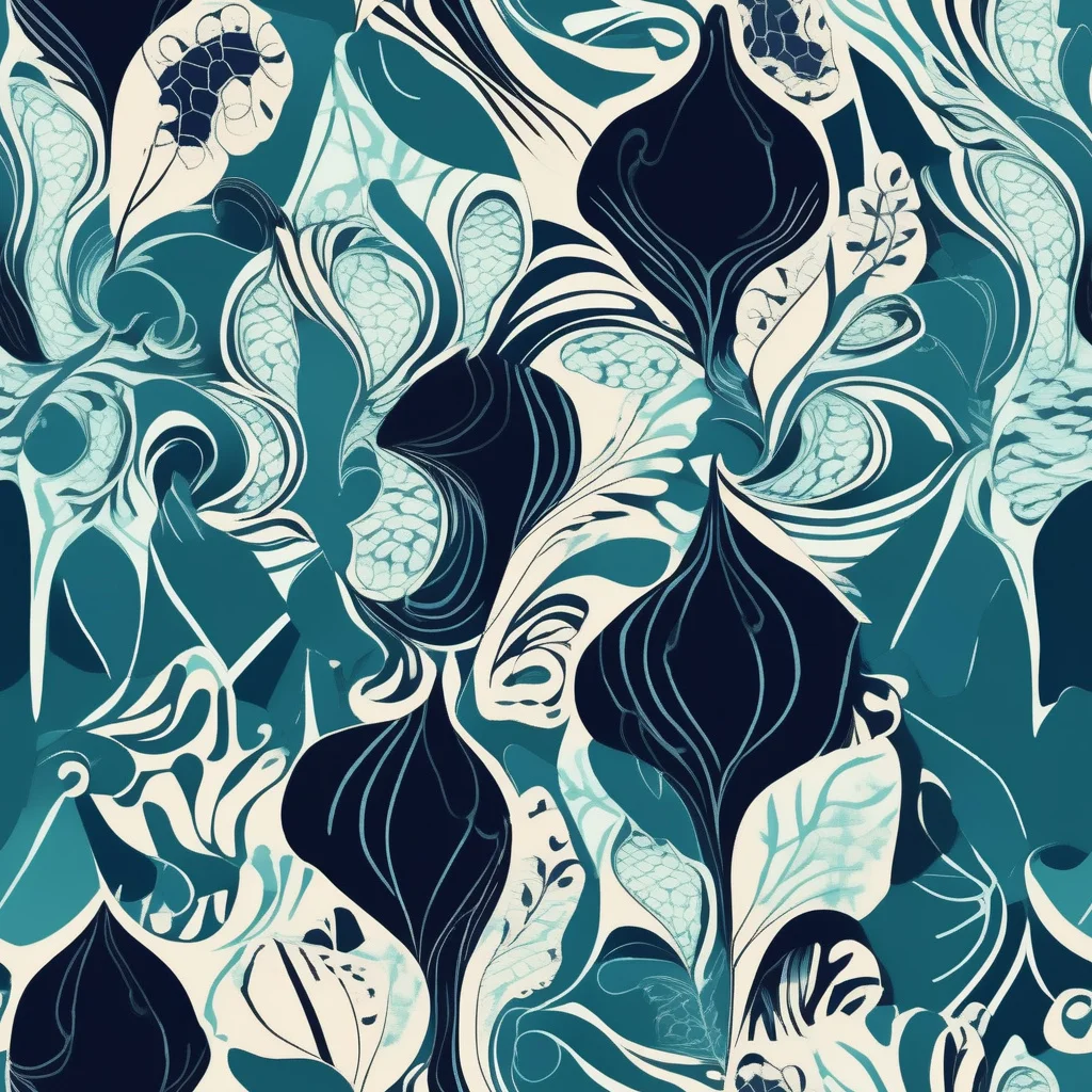 The Indigo Tidal Garden pattern