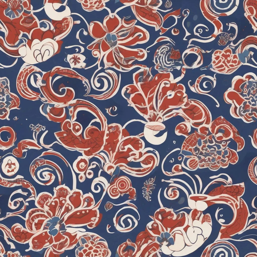 The Indigo Rococo pattern