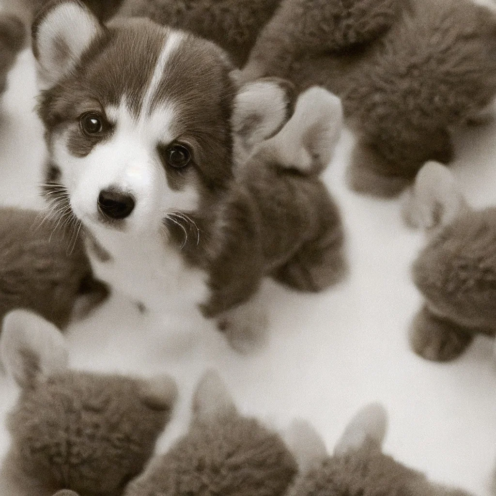 The Sepia Puppy Parade pattern