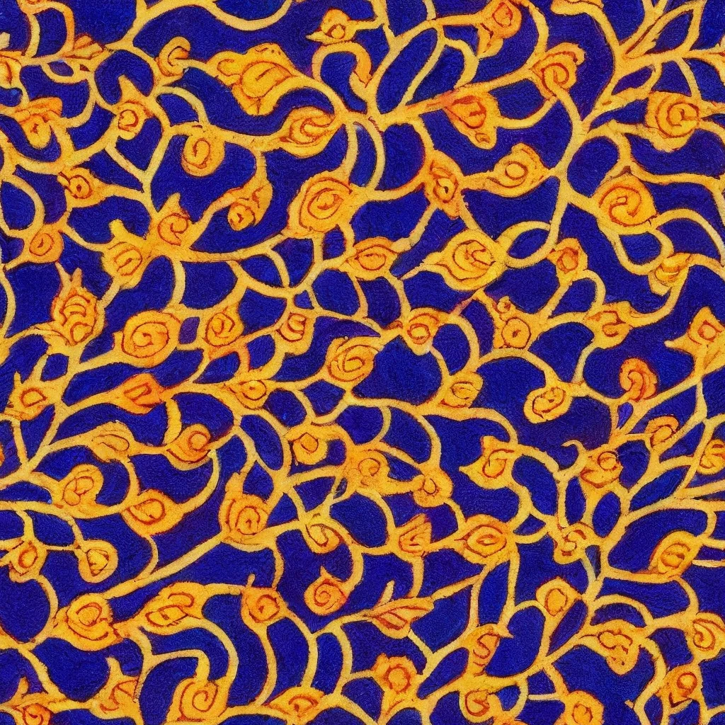The Cobalt Filigree pattern