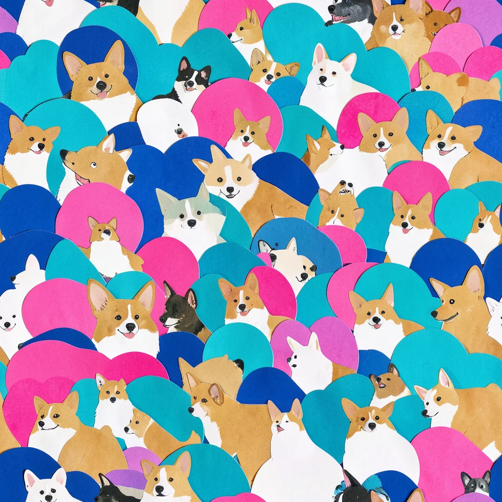 The Cobalt Corgi Club pattern